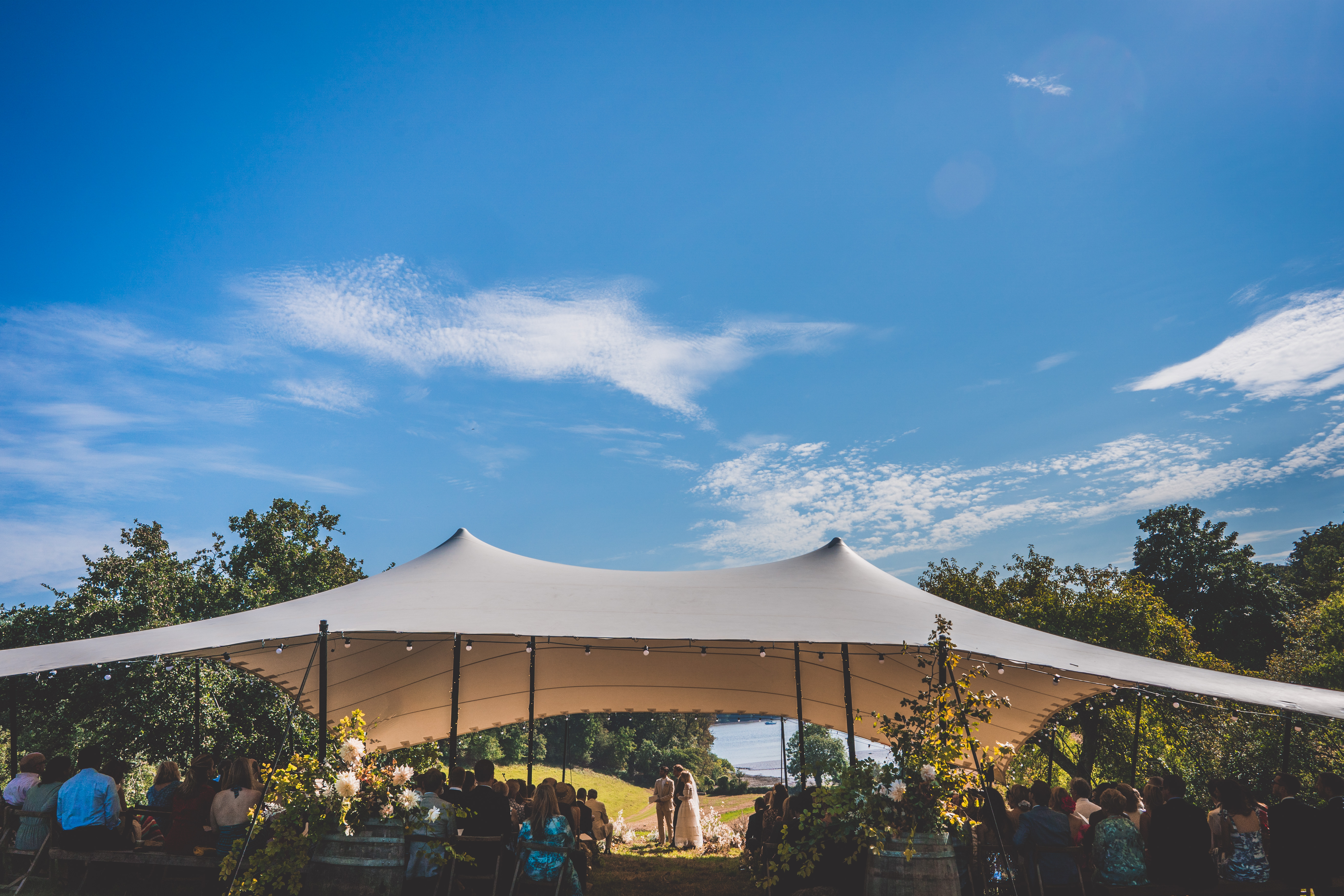 Stretch Tent Wedding Ceremony Private Estate Wedding Devon